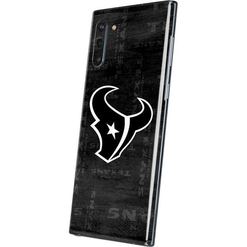 NFL Houston Texans Black & White Galaxy Note 10 Skin