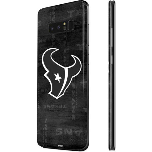 NFL Houston Texans Black & White Galaxy Note 8 Skin