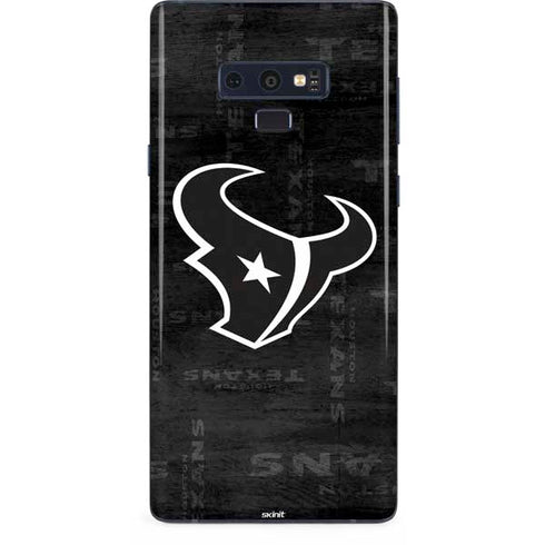 NFL Houston Texans Black & White Galaxy Note 9 Skin