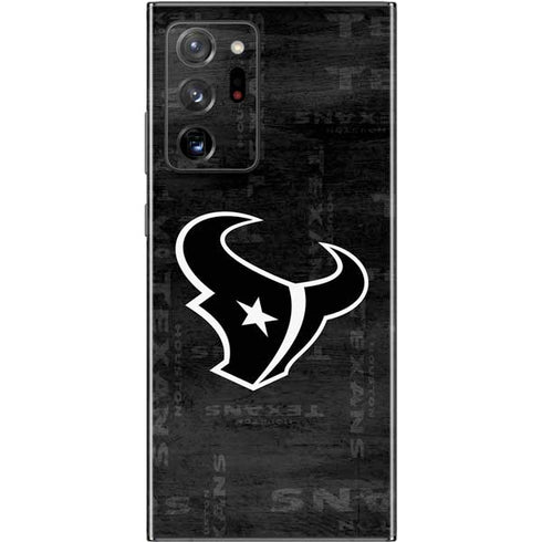 NFL Houston Texans Black & White Galaxy Note20 Ultra 5G Skin