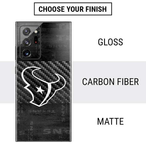 NFL Houston Texans Black & White Galaxy Note20 Ultra 5G Skin
