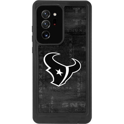 NFL Houston Texans Black & White Galaxy Note20 Ultra 5G Waterproof Case