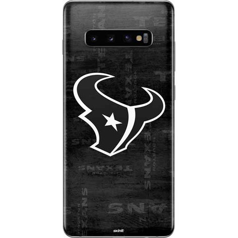 NFL Houston Texans Black & White Galaxy S10 Plus Skin