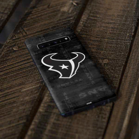 NFL Houston Texans Black & White Galaxy S10 Skin