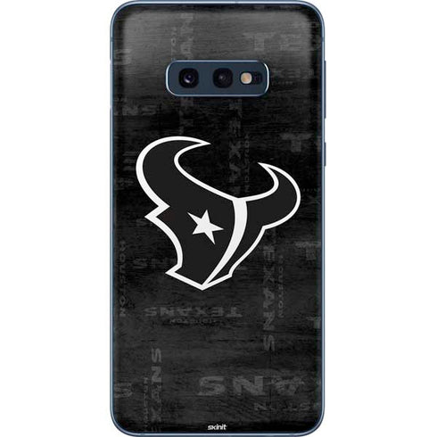 NFL Houston Texans Black & White Galaxy S10e Skin