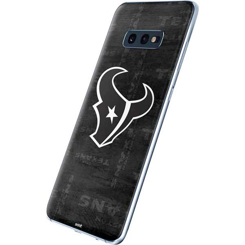NFL Houston Texans Black & White Galaxy S10e Skin