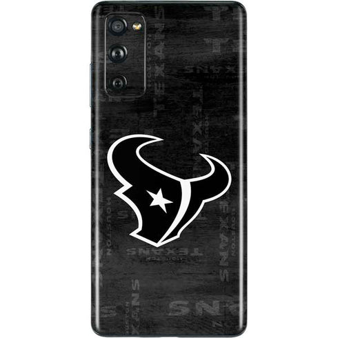 NFL Houston Texans Black & White Galaxy S20 Fan Edition Skin
