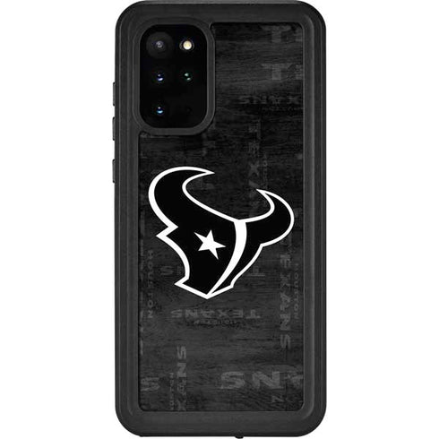 NFL Houston Texans Black & White Galaxy S20 Plus Waterproof Case
