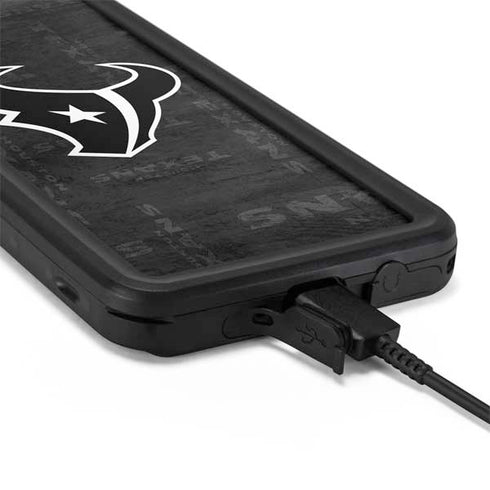 NFL Houston Texans Black & White Galaxy S20 Plus Waterproof Case
