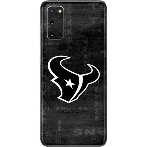 NFL Houston Texans Black & White Galaxy S20 Skin