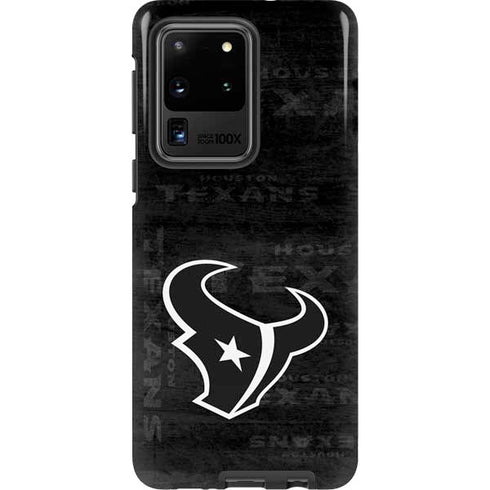 NFL Houston Texans Black & White Galaxy S20 Ultra 5G Pro Case