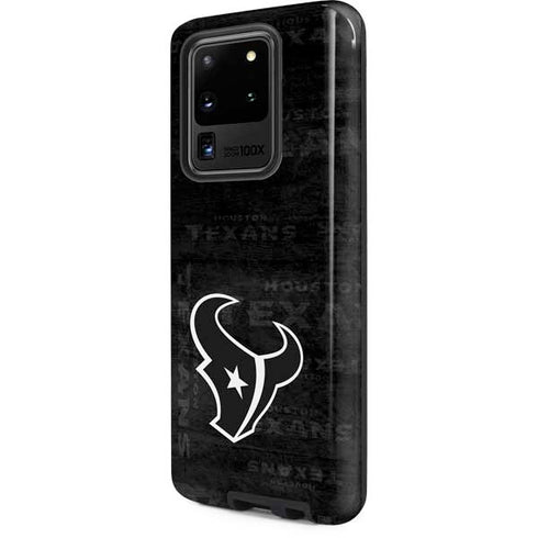 NFL Houston Texans Black & White Galaxy S20 Ultra 5G Pro Case