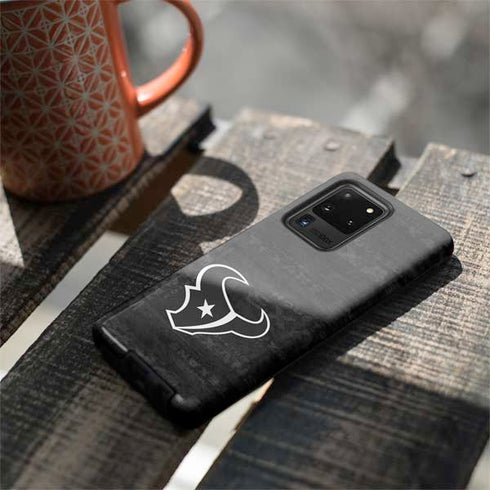 NFL Houston Texans Black & White Galaxy S20 Ultra 5G Pro Case