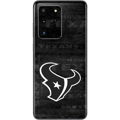 NFL Houston Texans Black & White Galaxy S20 Ultra 5G Skin