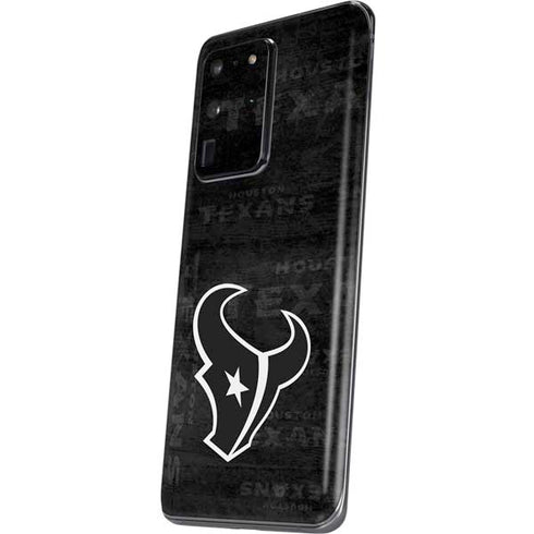 NFL Houston Texans Black & White Galaxy S20 Ultra 5G Skin