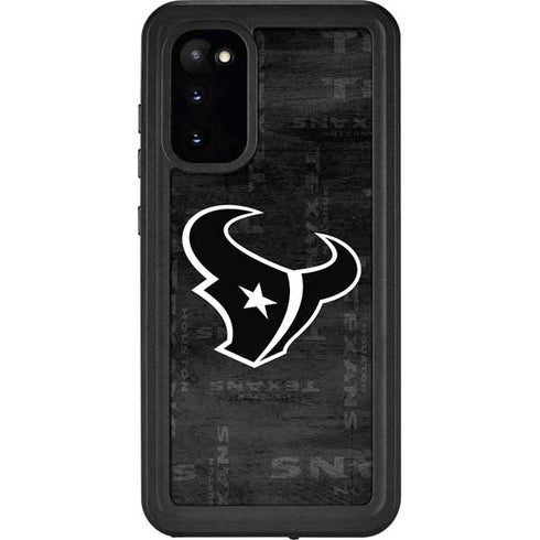 NFL Houston Texans Black & White Galaxy S20 Waterproof Case