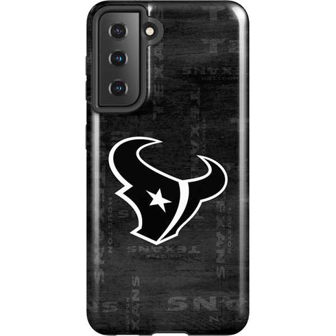 NFL Houston Texans Black & White Galaxy S21 5G Pro Case