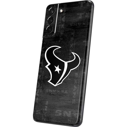 NFL Houston Texans Black & White Galaxy S21 5G Skin