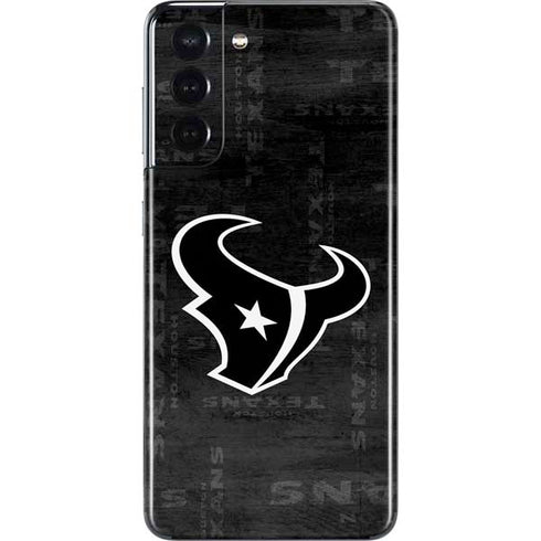 NFL Houston Texans Black & White Galaxy S21 5G Skin