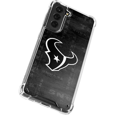 NFL Houston Texans Black & White Galaxy S21 Plus 5G Clear Case