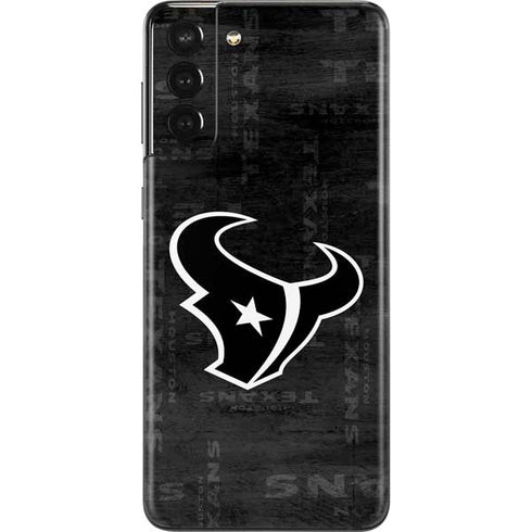 NFL Houston Texans Black & White Galaxy S21 Plus 5G Skin