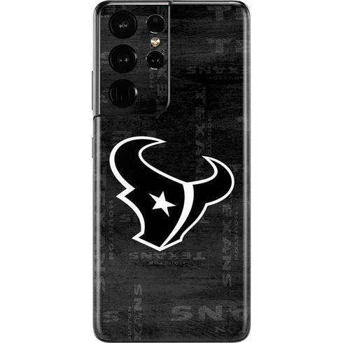 NFL Houston Texans Black & White Galaxy S21 Ultra 5G Skin