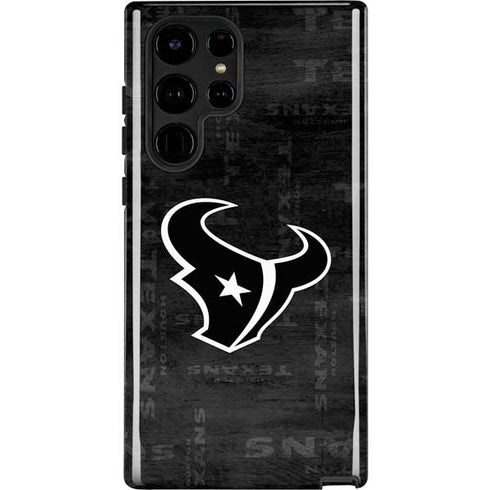 NFL Houston Texans Black & White Galaxy S22 Ultra Pro Case