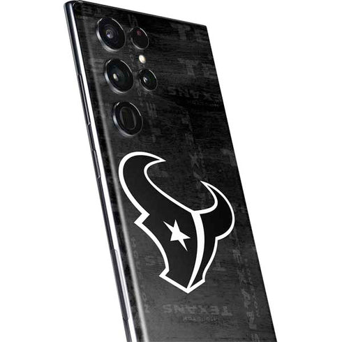NFL Houston Texans Black & White Galaxy S22 Ultra Skin