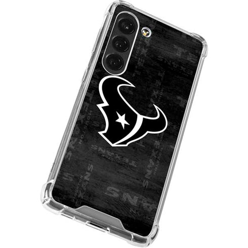 NFL Houston Texans Black & White Galaxy S23 Clear Case