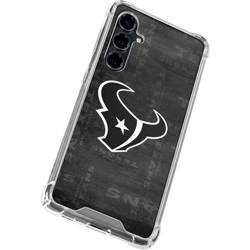 NFL Houston Texans Black & White Galaxy S23 FE Clear Case
