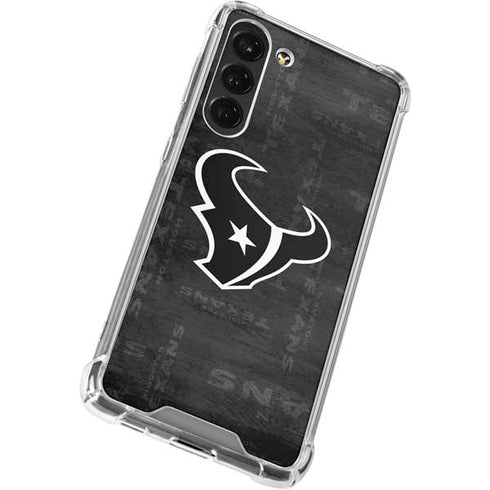 NFL Houston Texans Black & White Galaxy S23 Plus Clear Case