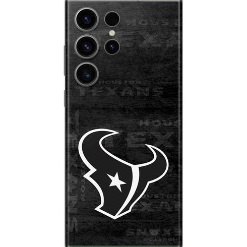 NFL Houston Texans Black & White Galaxy S23 Ultra Skin