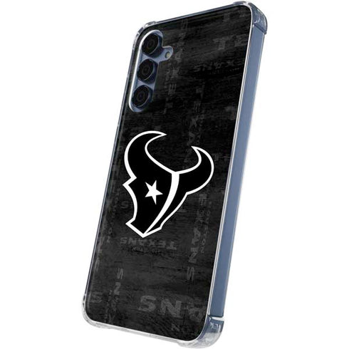 NFL Houston Texans Black & White Galaxy S24 Clear Case