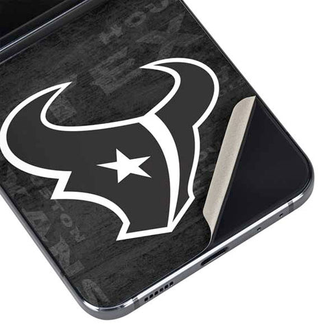 NFL Houston Texans Black & White Galaxy Z Flip5 5G Skin