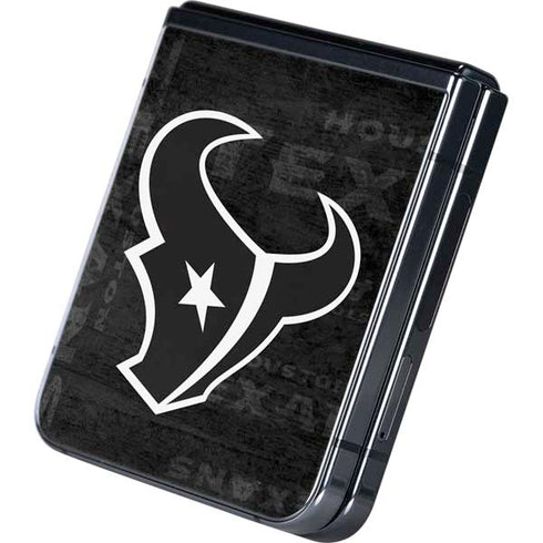 NFL Houston Texans Black & White Galaxy Z Flip5 5G Skin