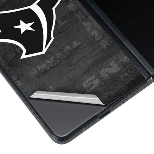 NFL Houston Texans Black & White Galaxy Z Fold4 5G Skin