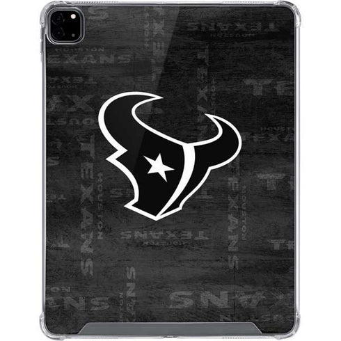 NFL Houston Texans Black & White iPad Pro 12.9in (2020) Clear Case