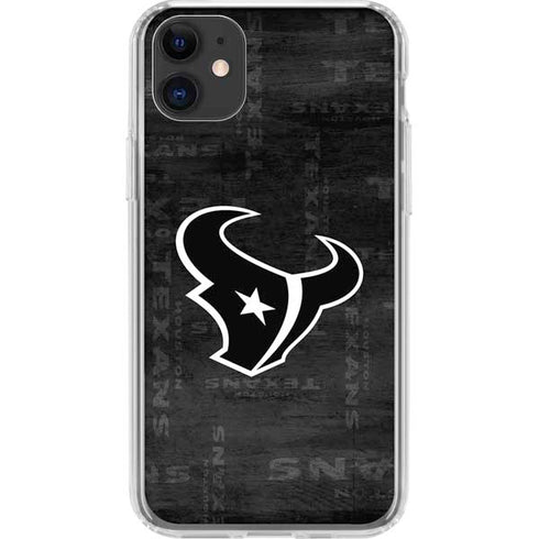 NFL Houston Texans Black & White iPhone 11 Clear Case