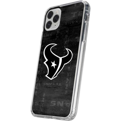 NFL Houston Texans Black & White iPhone 11 Pro Clear Case
