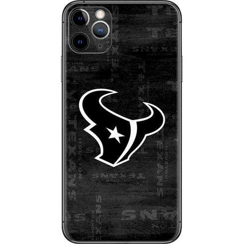 NFL Houston Texans Black & White iPhone 11 Pro Max Skin