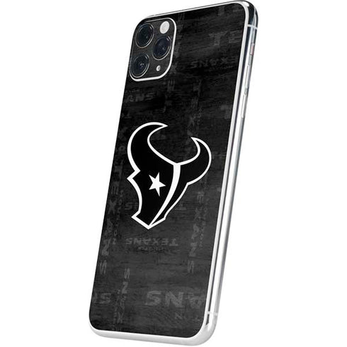 NFL Houston Texans Black & White iPhone 11 Pro Max Skin
