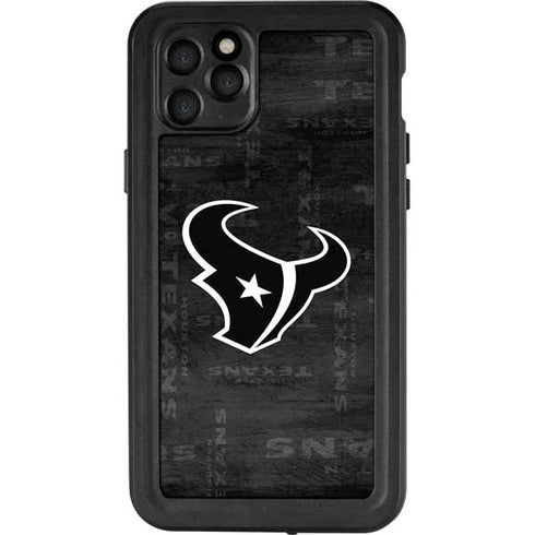 NFL Houston Texans Black & White iPhone 11 Pro Max Waterproof Case