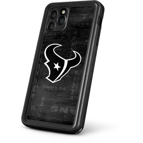 NFL Houston Texans Black & White iPhone 11 Pro Max Waterproof Case
