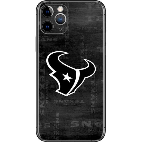 NFL Houston Texans Black & White iPhone 11 Pro Skin