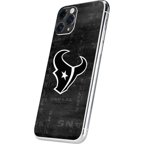 NFL Houston Texans Black & White iPhone 11 Pro Skin