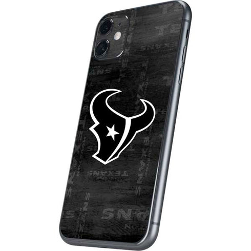 NFL Houston Texans Black & White iPhone 11 Skin
