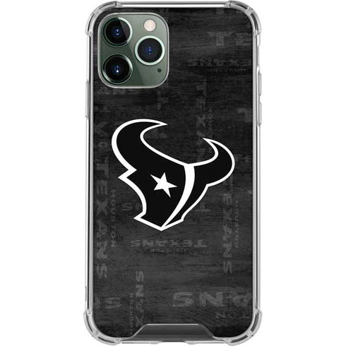 NFL Houston Texans Black & White iPhone 12 Pro Clear Case