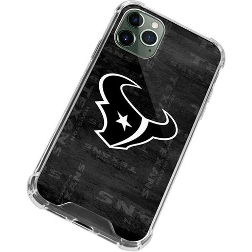 NFL Houston Texans Black & White iPhone 12 Pro Clear Case