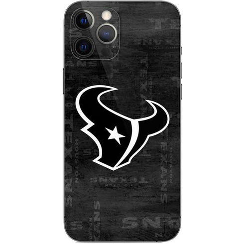 NFL Houston Texans Black & White iPhone 12 Pro Max Skin