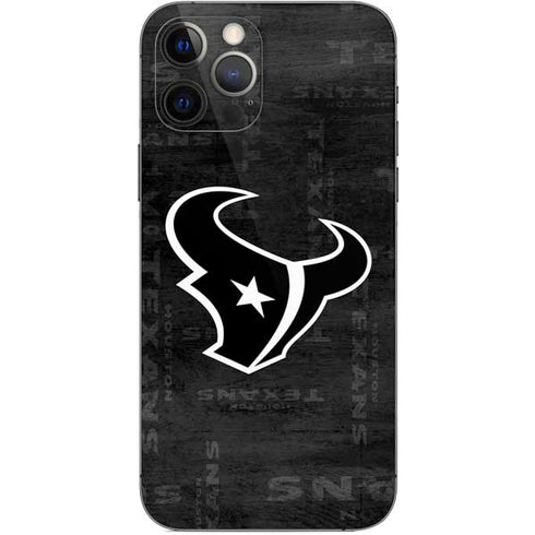 NFL Houston Texans Black & White iPhone 12 Pro Skin